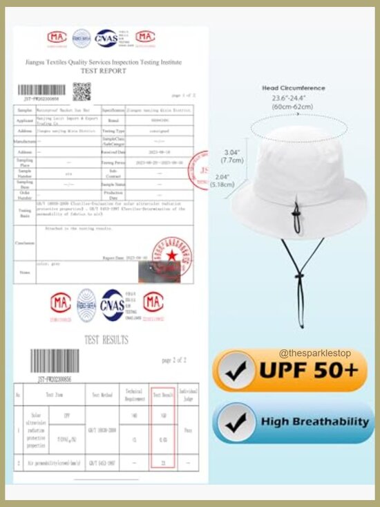 Water-Resistant Bucket Hat UPF 50+ Foldable Nylon Sun Hat Adjustable Drawstring main image 5